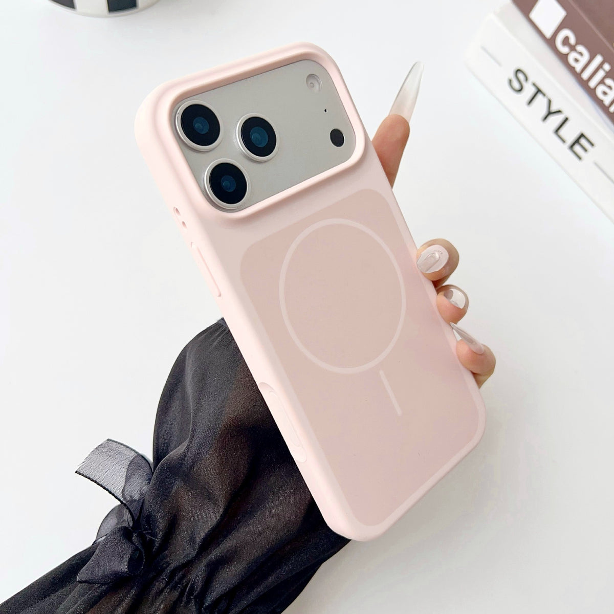 Soft Silicone MagSafe Compatible iPhone Case with Protective Bumper