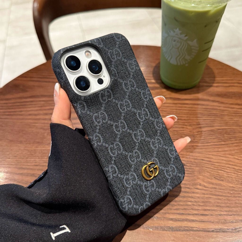 Pattern Fabric Finish Phone Back Cover