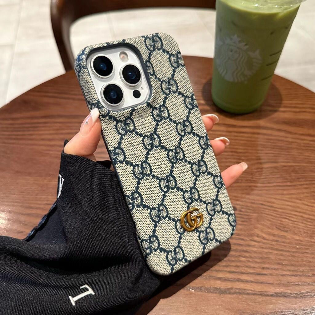 Pattern Fabric Finish Phone Back Cover