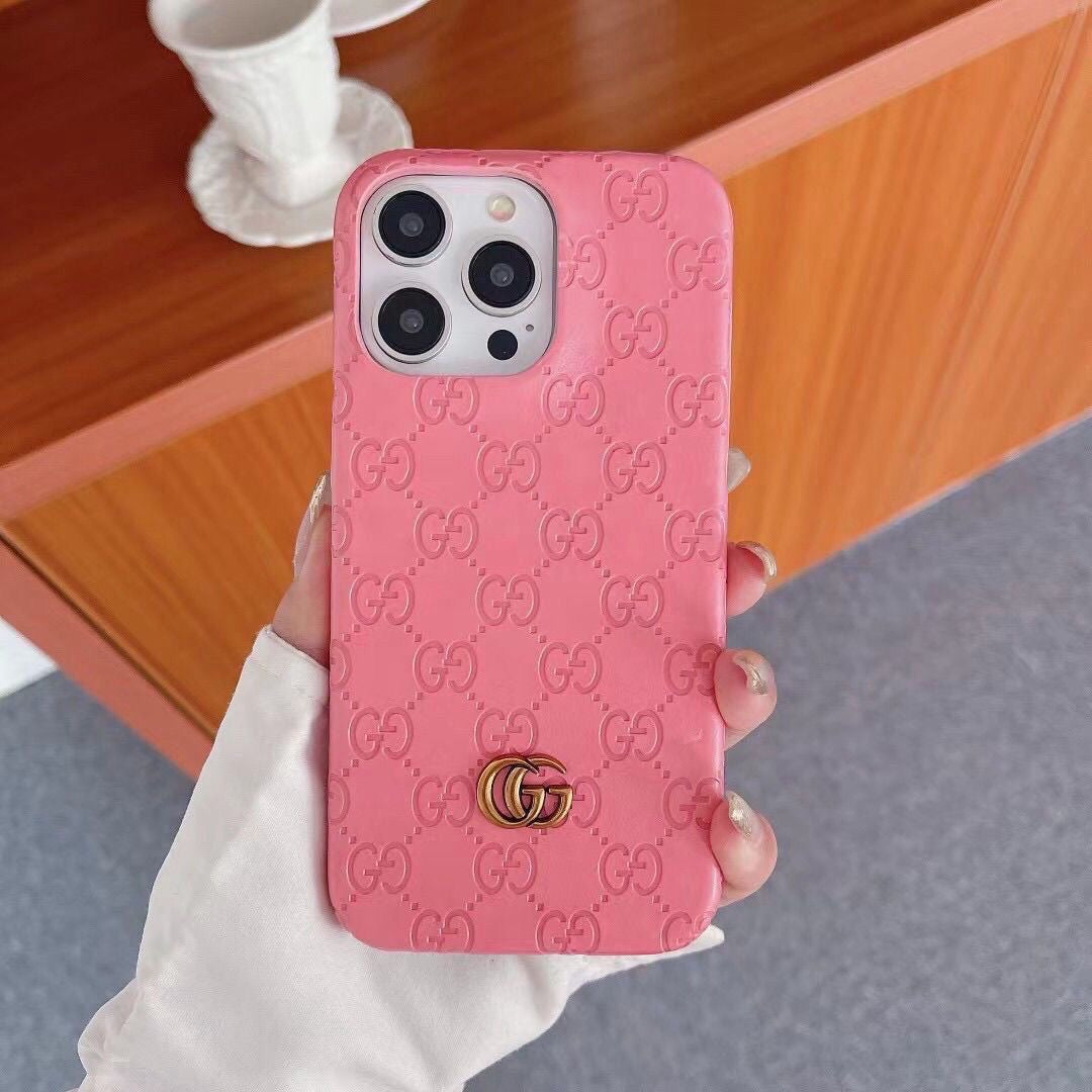 Embossed Pattern Matte Finish Phone Back Cover