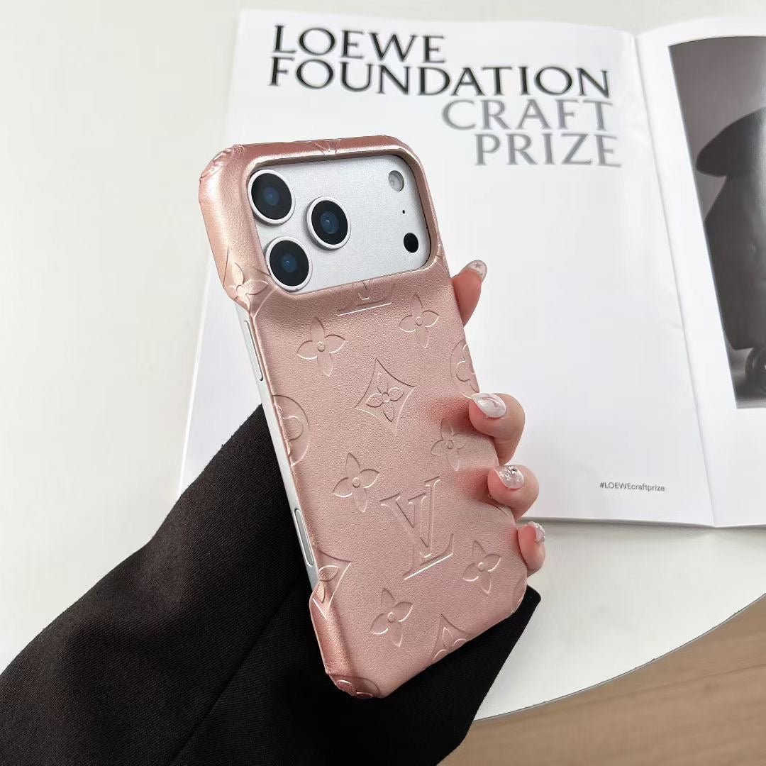 Embossed Pattern Matte Finish Phone Cover