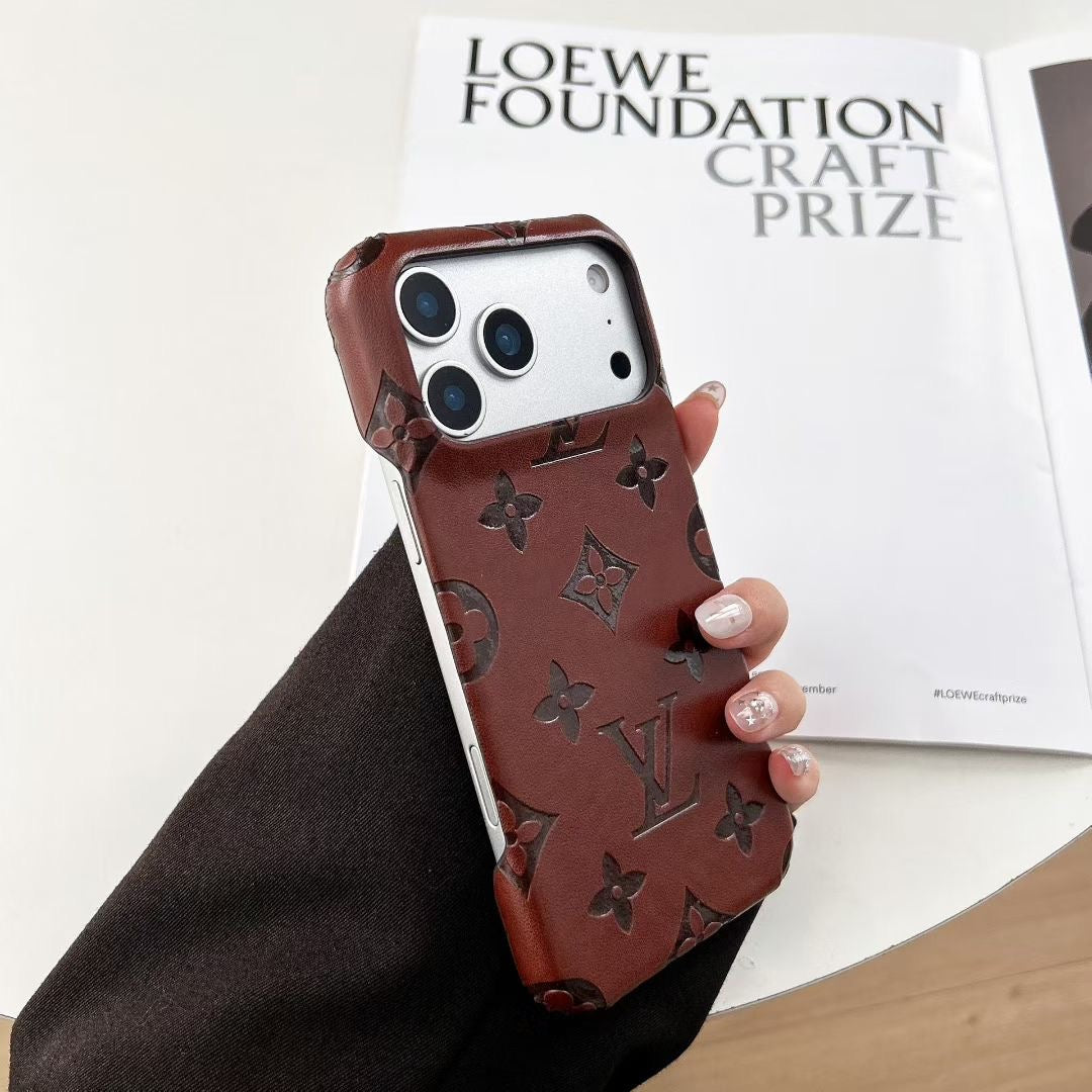 Embossed Pattern Matte Finish Phone Cover