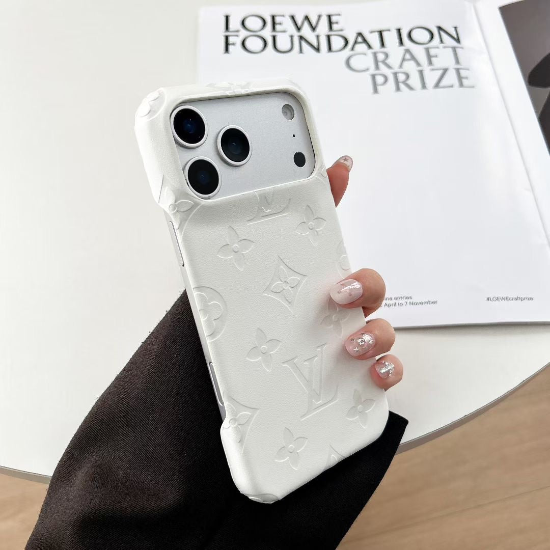 Embossed Pattern Matte Finish Phone Cover