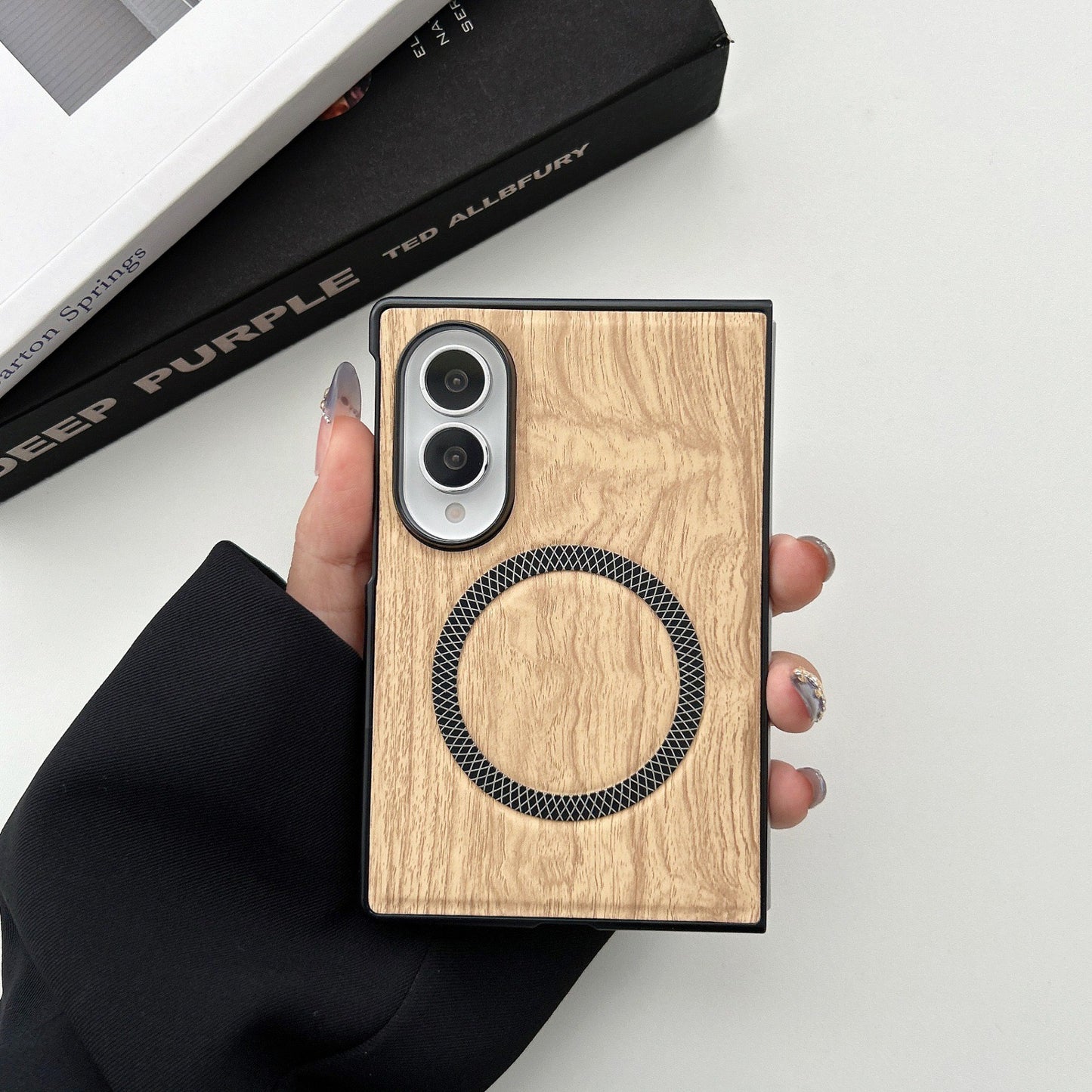 Premium Wooden MagSafe Case for Samsung Galaxy Z Fold 6 | Fold 7 | Fold 8 | Fold 8 Ultra | Slim Shockproof Luxury Cover