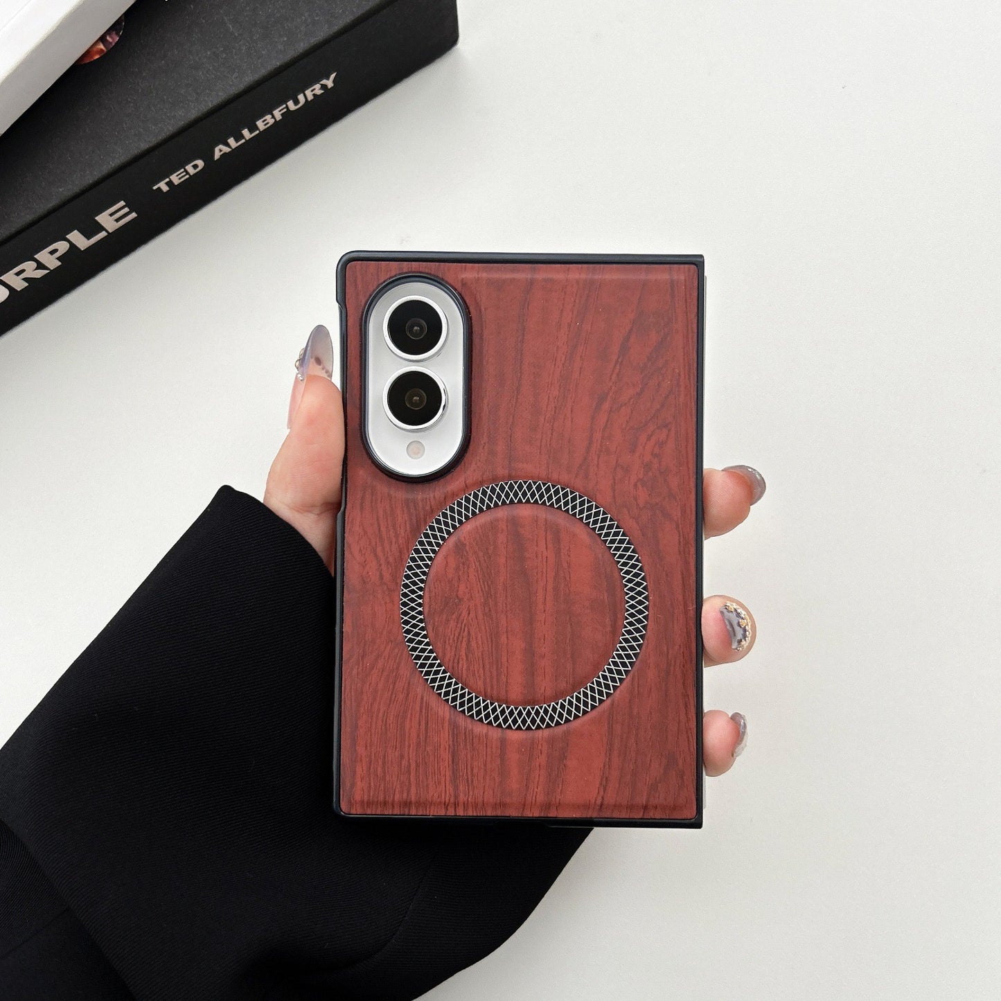Premium Wooden MagSafe Case for Samsung Galaxy Z Fold 6 | Fold 7 | Fold 8 | Fold 8 Ultra | Slim Shockproof Luxury Cover