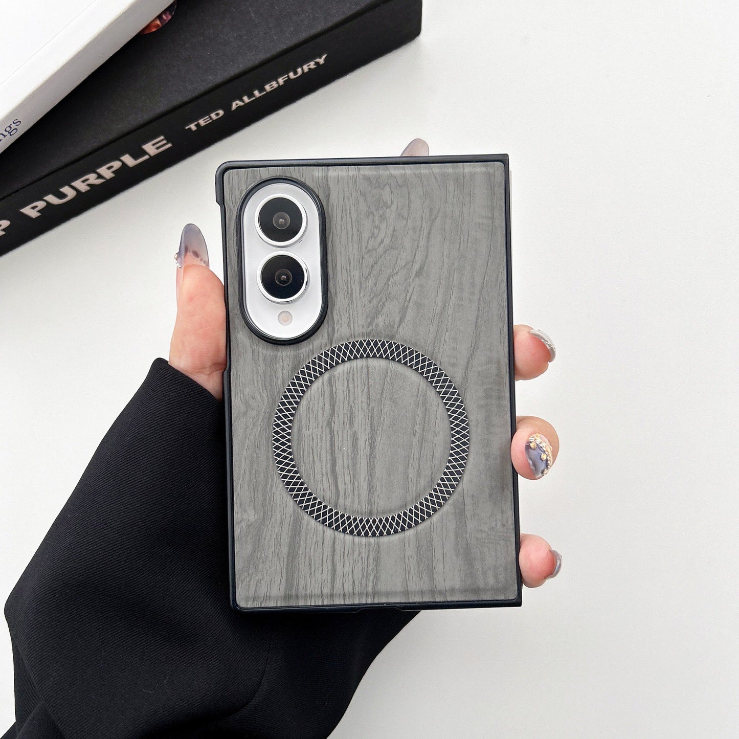 Premium Wooden MagSafe Case for Samsung Galaxy Z Fold 6 | Fold 7 | Fold 8 | Fold 8 Ultra | Slim Shockproof Luxury Cover
