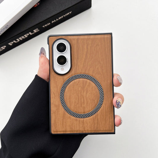Premium Wooden MagSafe Case for Samsung Galaxy Z Fold 6 | Fold 7 | Fold 8 | Fold 8 Ultra | Slim Shockproof Luxury Cover