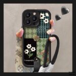 CaseIT India Elegant Floral Wrist Strap iPhone Case – Camellia Design
