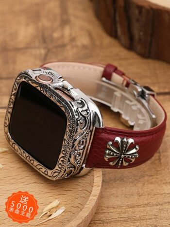 CaseIT India Vintage Western-Style Apple Watch Case & Leather Band