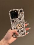 CaseIT India Luxury Pearl & Charm Embellished Designer iPhone Case