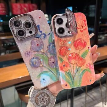 CaseIT India Luxury Floral Crystal Resin iPhone Case