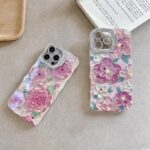 CaseIT India Vintage Rose 3D Embossed iPhone Case with Stand