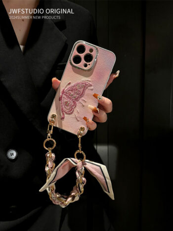 CaseIT India Elegant Butterfly Handbag iPhone Case with Scarf Handle