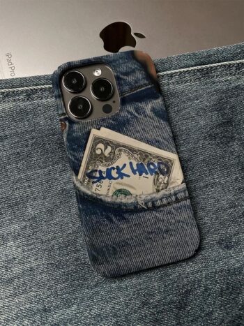 CaseIT India Denim Pocket Money Illusion iPhone Case