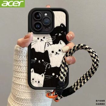 CaseIT India Monochrome Cat Haven iPhone Case