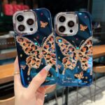 CaseIT India Luxe Midnight Butterfly 3D Embossed iPhone Case