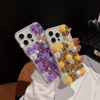 CaseIT India Luxury 3D Floral Crystal iPhone Case – Royal Bloom Collection