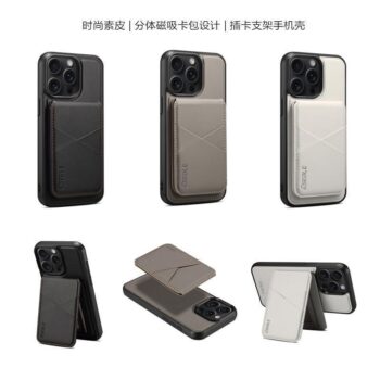 CaseIT India Magnetic Leather Wallet iPhone Case with Detachable Card Holder & Stand
