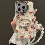CaseIT India Elegant Vintage Pearl Floral iPhone Case – Luxe Blossom Edition