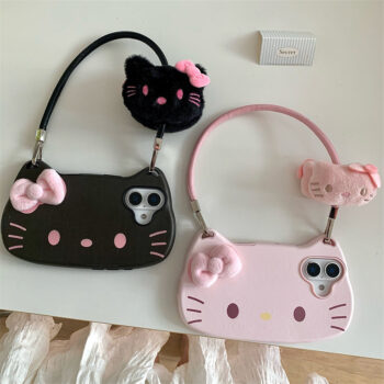 CaseIT India Cute Kitty Handbag iPhone Case with Plush Charm