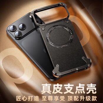 CaseIt LuxeRing™ Leather MagSafe Case for iPhone 17 Pro